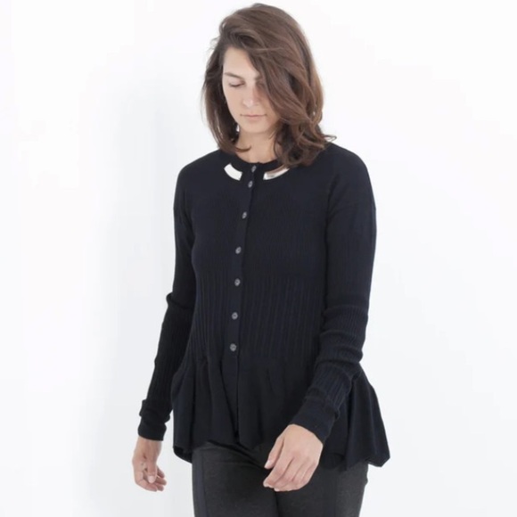 High Couture Cardigan Fit and Flare Sweater by Clair Campbell Button Front - Picture 3 of 16